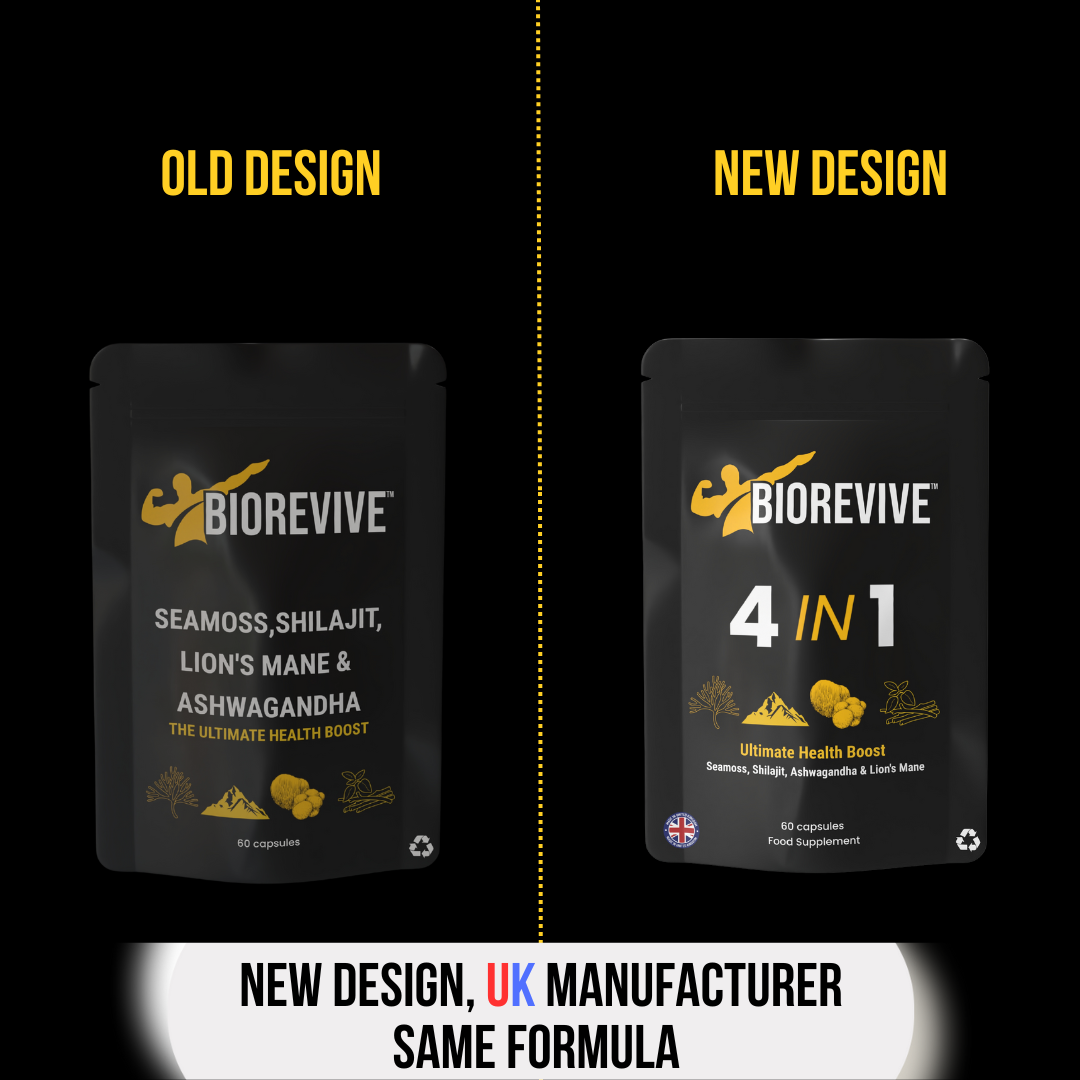 4 in 1 | Seamoss | Shilajit | Lions Mane | Ashwagandha - The Ultimate health Boost
