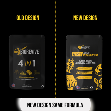 4-IN-1 - Seamoss, Shilajit, Lions Mane, Ashwagandha